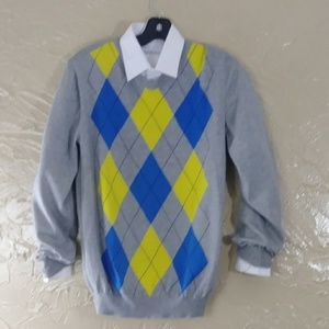 Children's place vest and vanheusen long botton sh